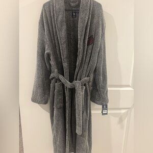 Gray Plush Bathrobe